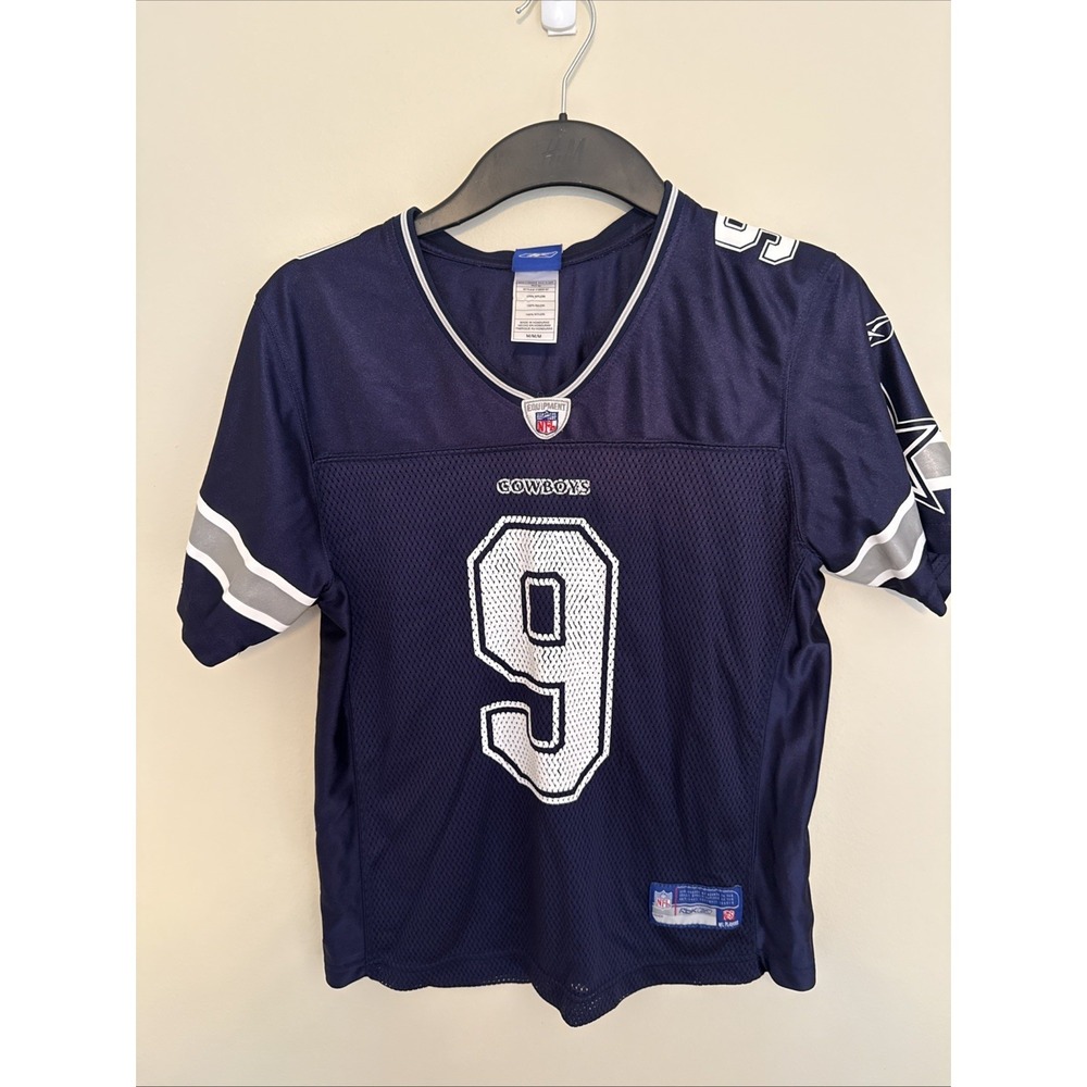 VTG TONY ROMO Dallas Cowboys NFL Football Jersey Reebok size Boy's M blue